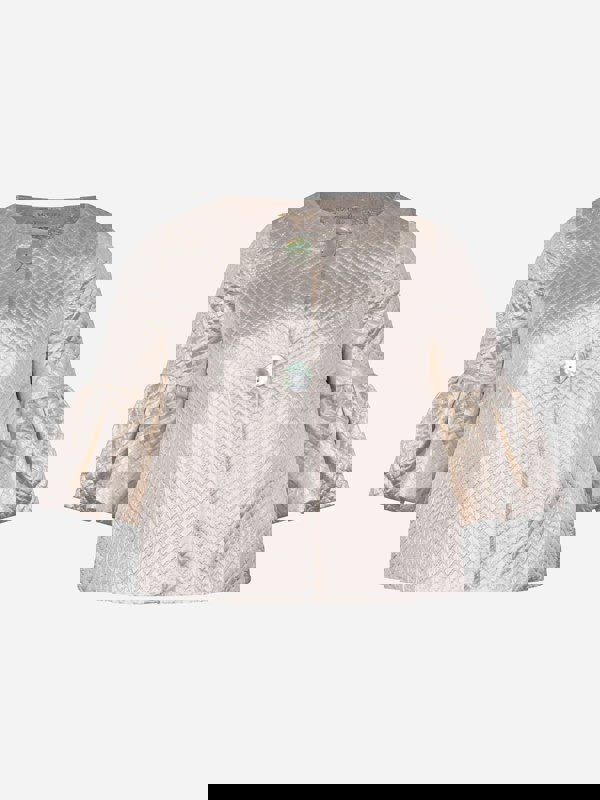 Monnalisa Girls Jacket - Metallic Quilted Jacket