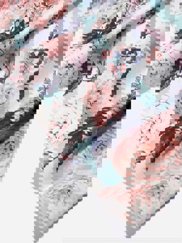 iAMe Girls Floral Printed A Line Dress in White