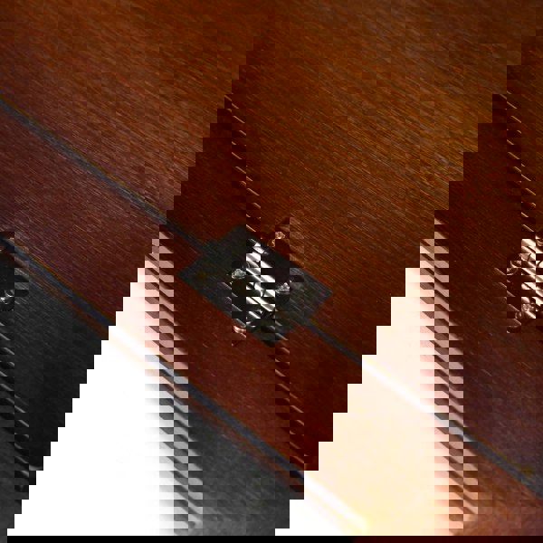 Maison des Cadeaux Retro Bamboo Single-Layer Bread Bin with Top Shelf