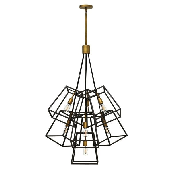 7 Bulb Chandelier Hanging Pendant LIght Bronze LED E27 60W Bulb Loops