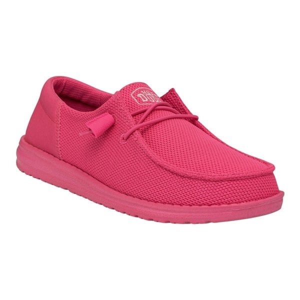 HEYDUDE Wendy Funk Mono Polyester Women's Electric Pink Moccasins Shoes