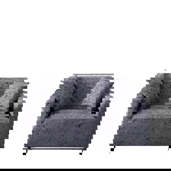 Anyhouz Anyseat 2 Seater Sofa Cover Marble Gray Style and Protection For Living Room Sofa Chair Elastic Stretchable Slipcover