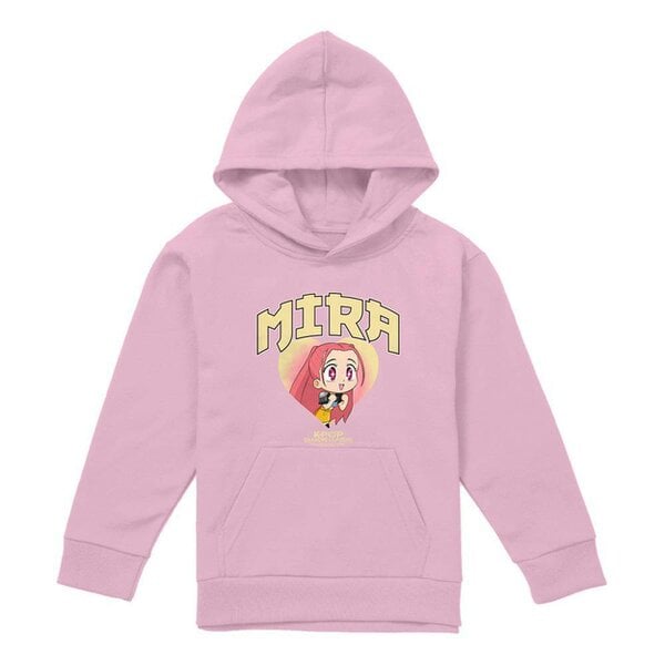 K-Pop Demon Hunters Childrens/Kids Huntrix Mira Collegic Pullover Hoodie - Light Pink
