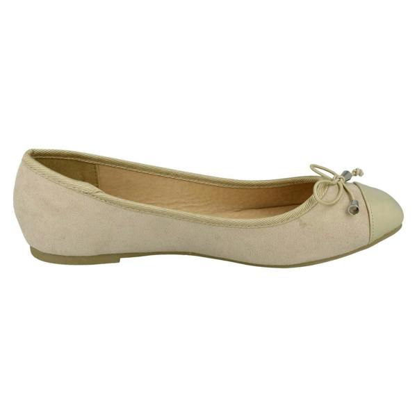 Spot On Ladies Spot On Bow Ballerina Shoes