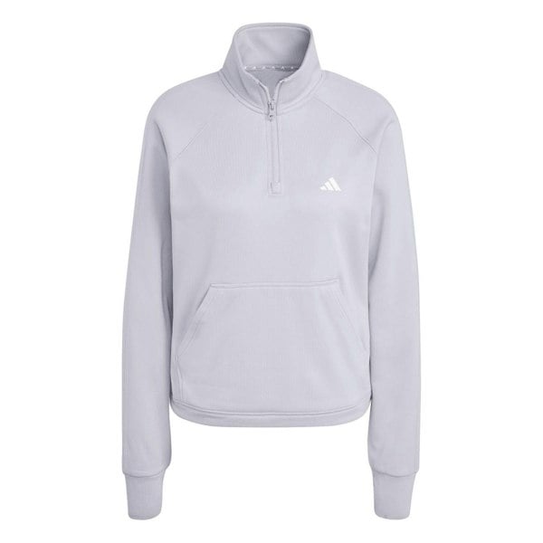 Adidas Womens/Ladies Game & Go Aeroready Quarter Zip Fleece Top - Grey