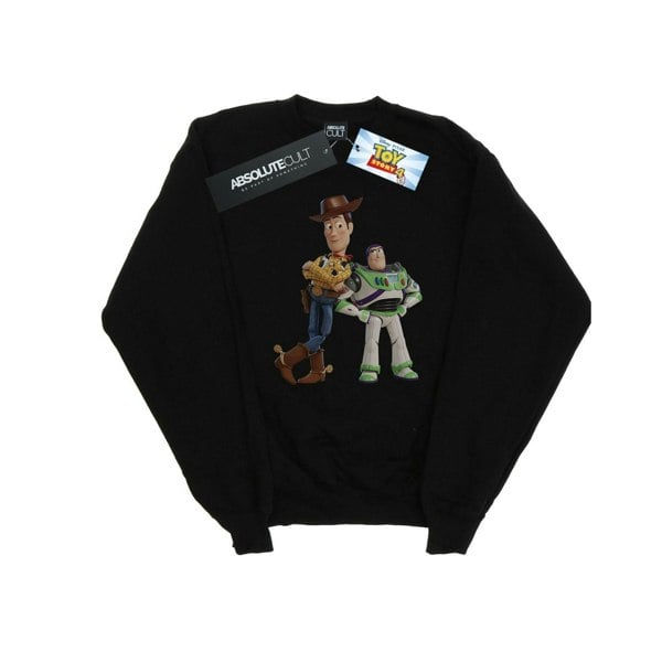 Disney Boys Toy Story Buzz And Woody Standing Sweatshirt - Black