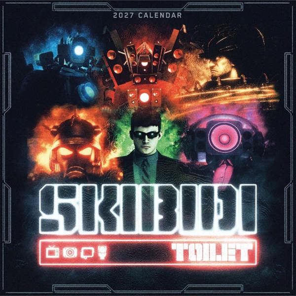 Skibidi Toilet Calendar 2027, Wall Calendars, Month To View, Humour, Gift