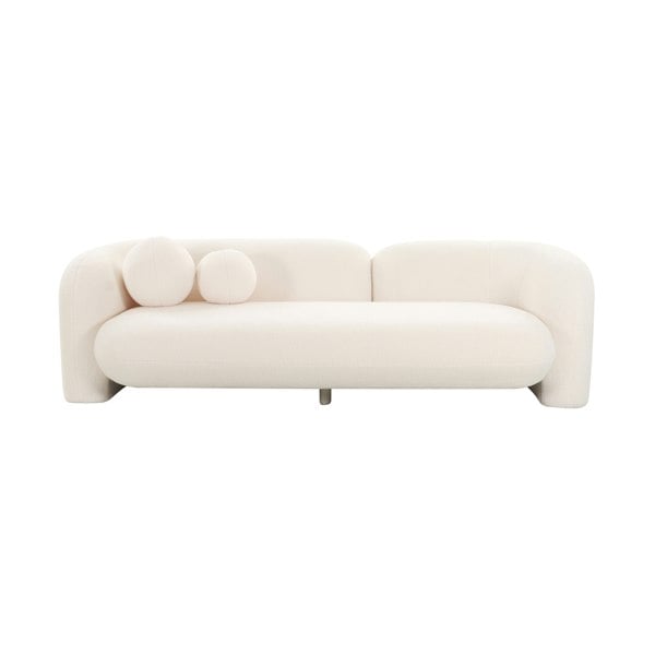 Furniture Edit Amelie Cream Faux Fur Sofa