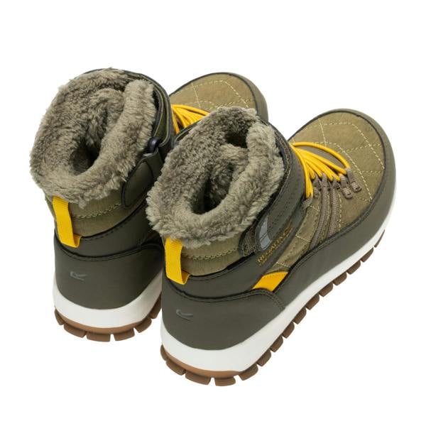 Regatta Childrens/Kids Elbourne Snow Boots - Bark Green/Sunset - 