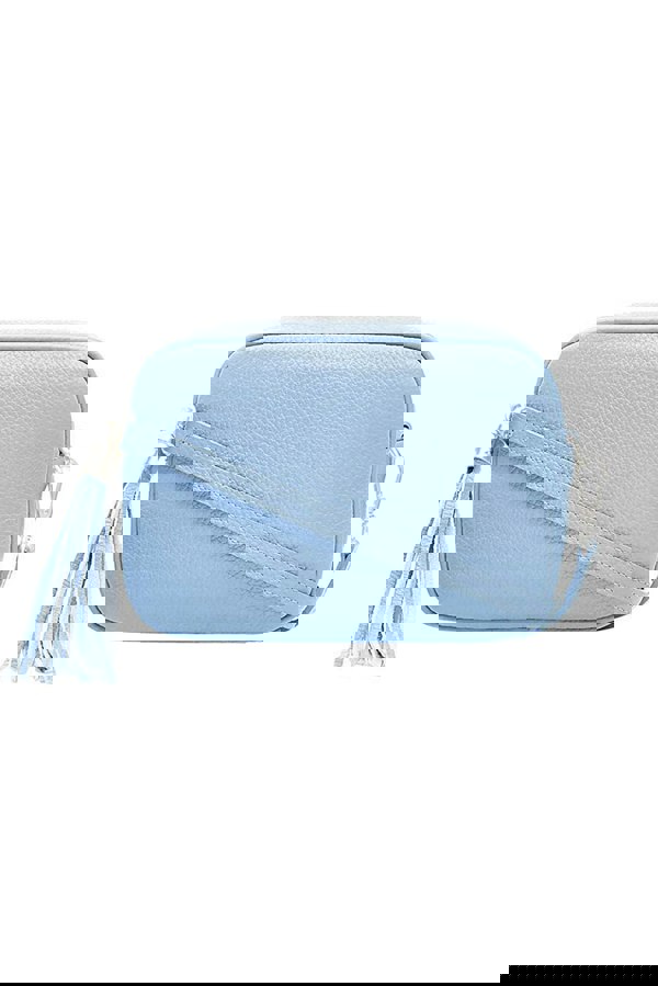 Kitise Tassel Charm Genuine Italian Leather Camera Handbag Crossbody Bag