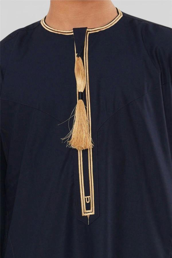 Infinity Leather Kids Boys Ramadan Moroccan Thobe Robe Emirati Eid Jubba- TT-003