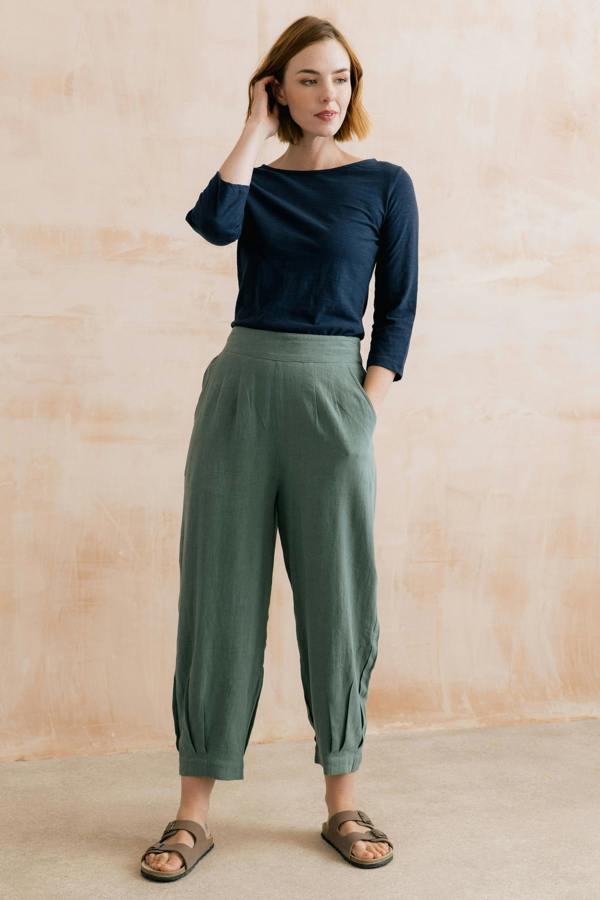 Lily & Me Monica Organic Cotton Jersey Top Navy