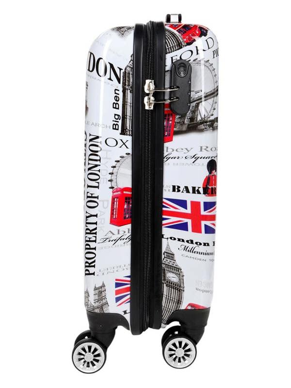 Snowball Strong Expandable Hard Shell 8 Wheel Suitcase Set Print Luggage Cabin Travel Bag
