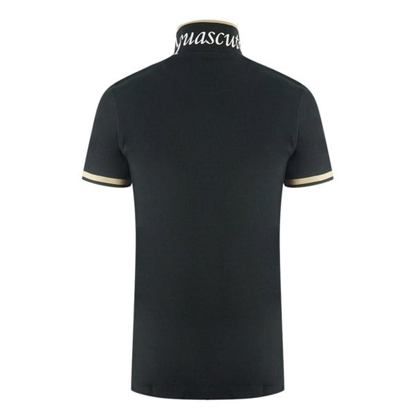 Aquascutum Tipped Aldis Polo Shirt - Black