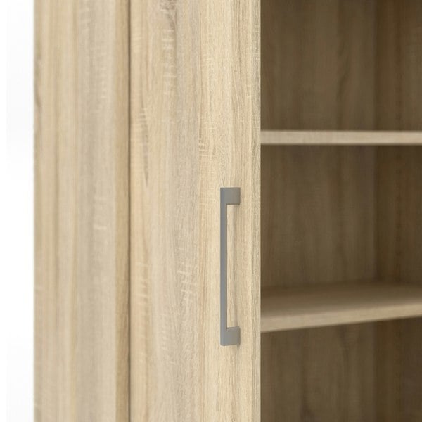 Furniture To Go Prima Bookcase 3 Shelves with 2 Doors in Oak