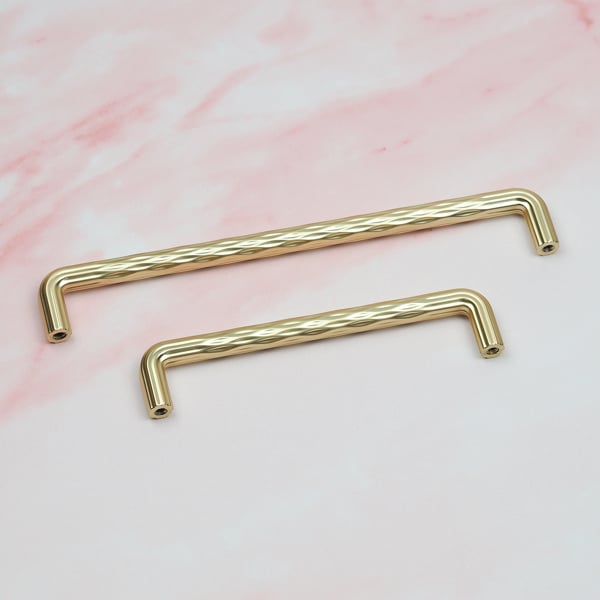 Handle & Home Brushed Brass Textured Handles