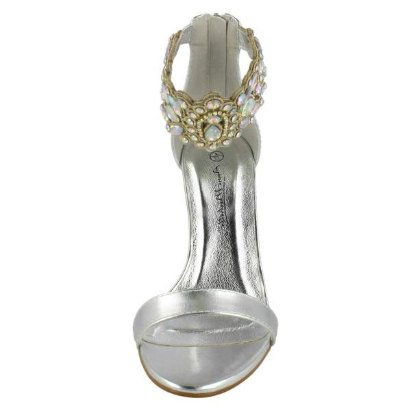 Anne Michelle Ladies Anne Michelle Jewelled Ankle Strap Heeled Sandals F10862