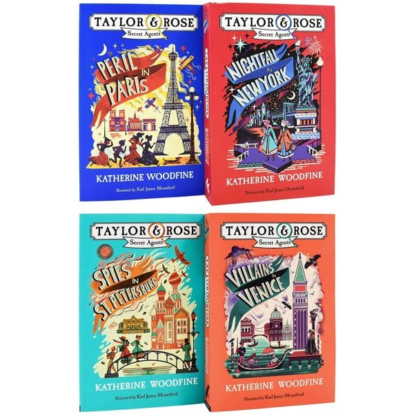 Taylor & Rose Secret Agents Series 4 Books Collection Set by Katherine Woodfine