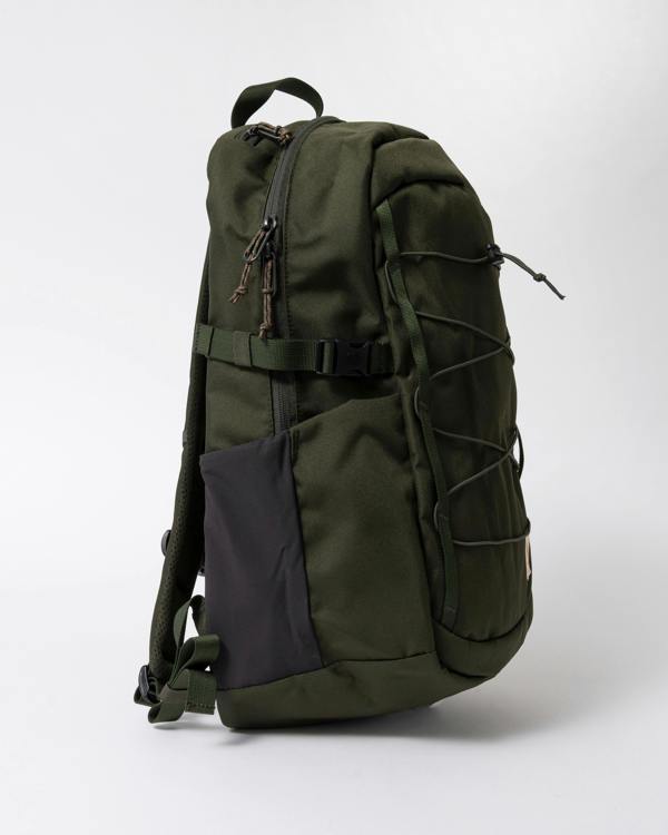 side of Fjallraven Skule 24L Unisex Backpack in Deep Forest 662