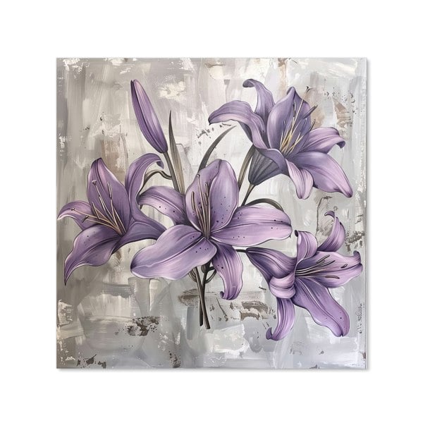 Warren Reed - Designer Purple Lilies In Bloom Kitchen Splashback