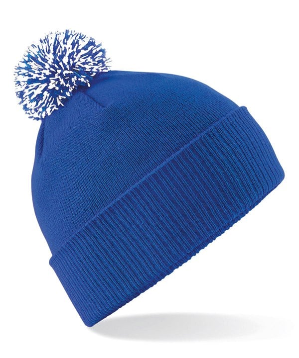 Beechfield Unisex Beechfield Snowstar Rib Knit Acrylic Pom Beanie {BC450}