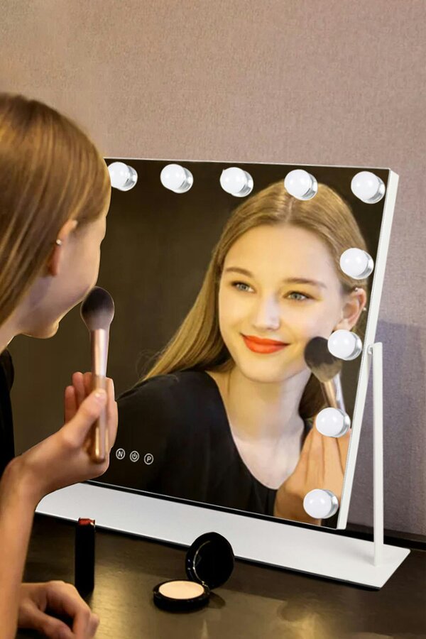 Living and Home Hollywood Vanity Makeup Mirror with Lights,360 Degree Dressing Table Makeup Mirror