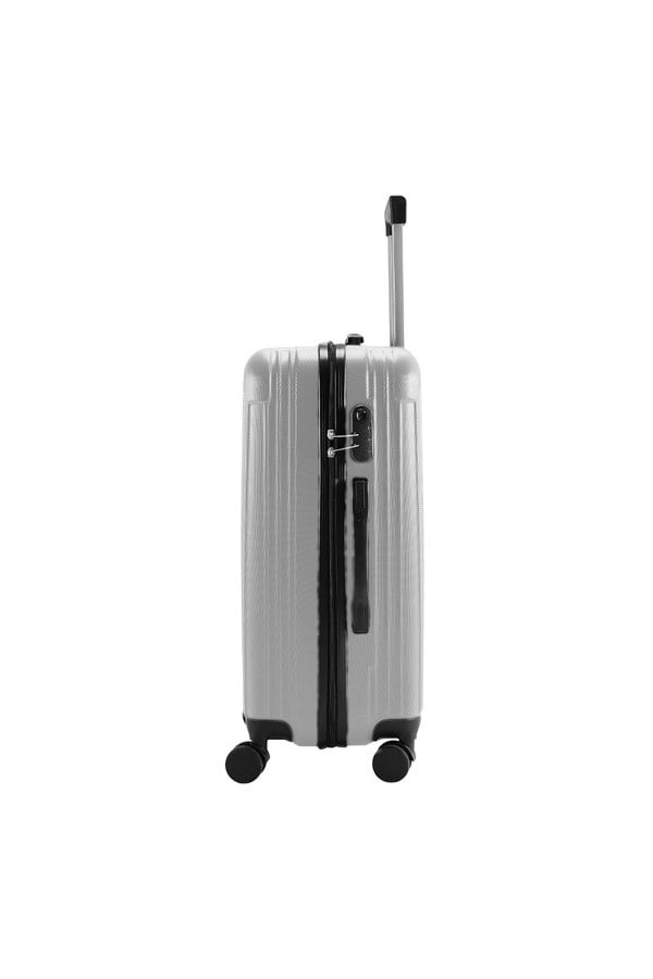 Living and Home Hardshell Spinner Wheel Luggage Travel Suitcase, 20" Silver