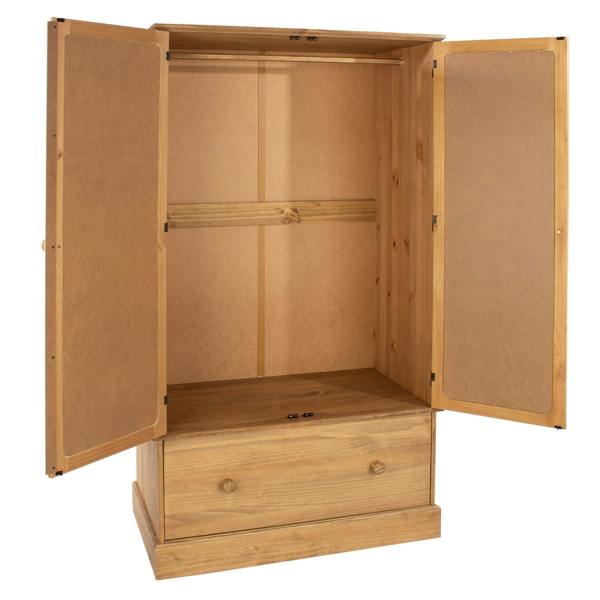 Core Products Cotswold 2 Door & 1 Drawer Mirrored Wardrobe