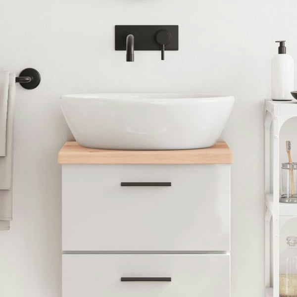 Berkfield Bathroom Countertop 40x30x4 cm Untreated Solid Wood