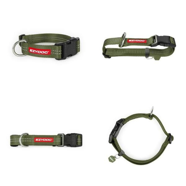 EzyDog Essential Adjustable Dog Collar in Green