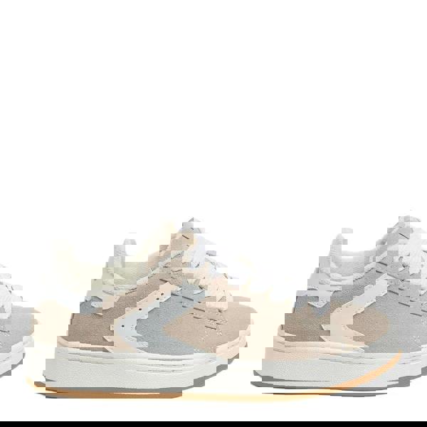 Rocket Dog Board Womens Casual Lace Up Skate Court Shoes Trainers, stylish beige and white sneakers with lace-up closure and cushioned interior for comfortable casual wear.