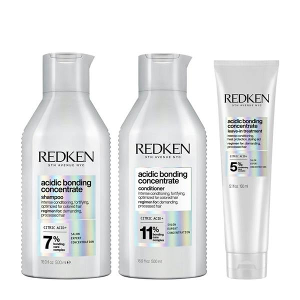 Redken Acidic Bonding Concentrate Shampoo Conditioner Leave-In Treatment