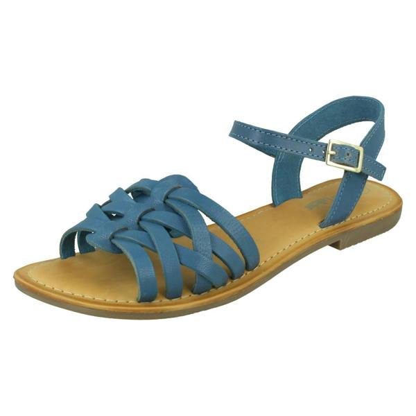 Leather Collection Ladies Leather Collection Flat Strappy Sandals F00200
