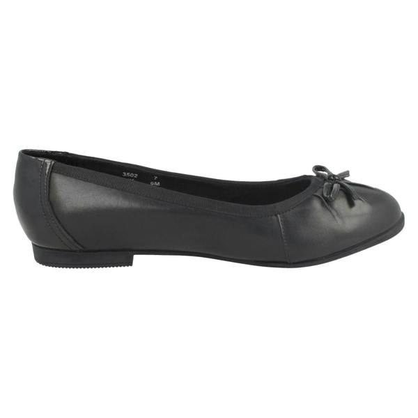 Start-rite Girls Angry Angels By Startrite Bow Trim School Shoes Ballerina