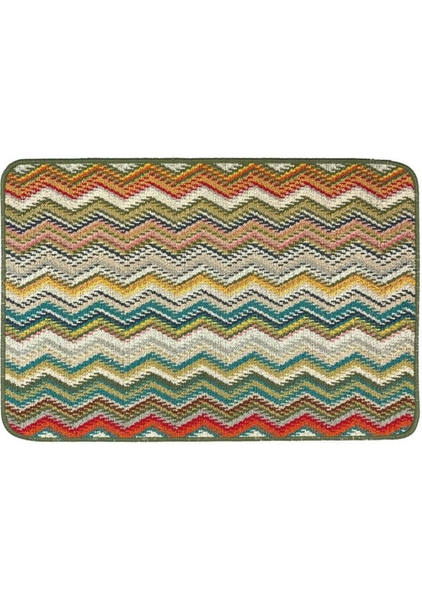 The Rugs Candy Multi Green Stylish Patterned Mat |Quality UK