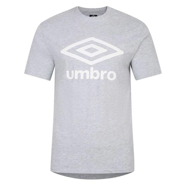 Umbro Mens Team T-Shirt - Grey Marl/White - 
