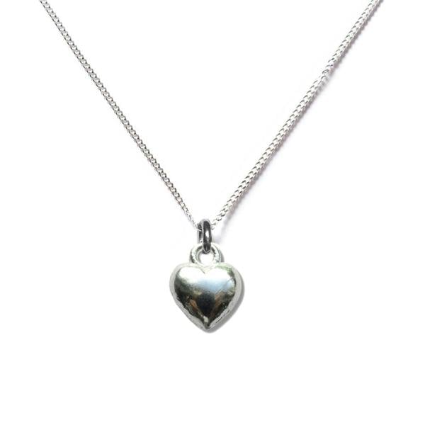 Aye Do Gifts Puff Heart Silver Necklace