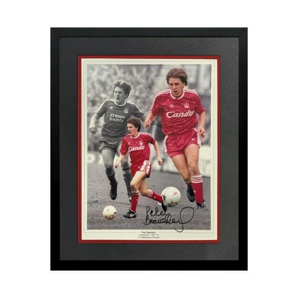 Peter Beardsley Signed Liverpool 16x12 Image Deluxe Mount