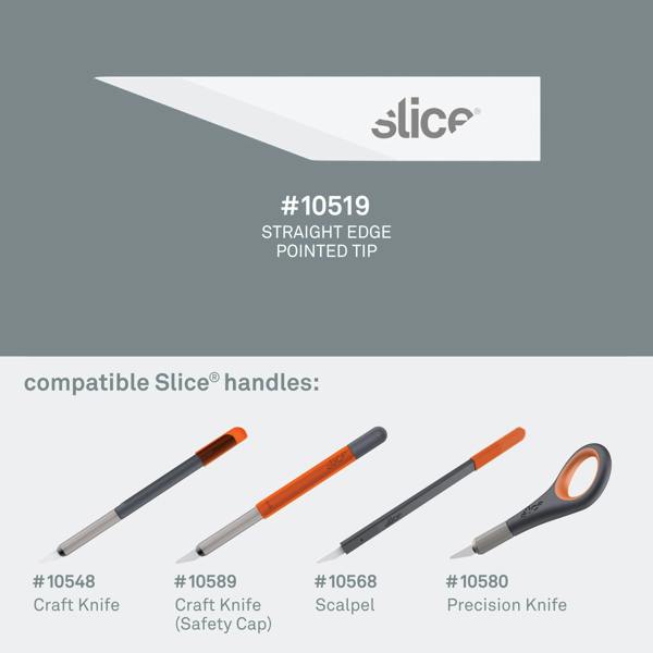Slice Ceramic Craft Knife Blades (Curved Edge, Rounded Tip) Compatible Slice Handles - DaltonSafety