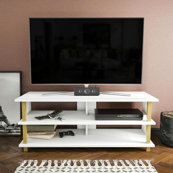 Decorotika Pueblo Modern Tv Stand TV Cabinet for TV's up to 55"