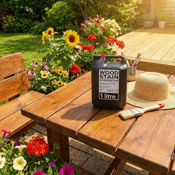 Yardistry Direct Touch Up Stain 1L – Mocha Brown cedar wood gazebo