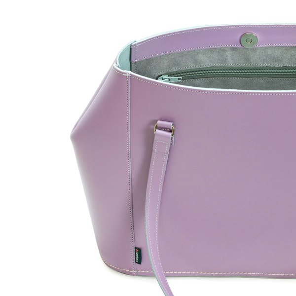 Zatchels Leather Tote Bag - Pastel Violet