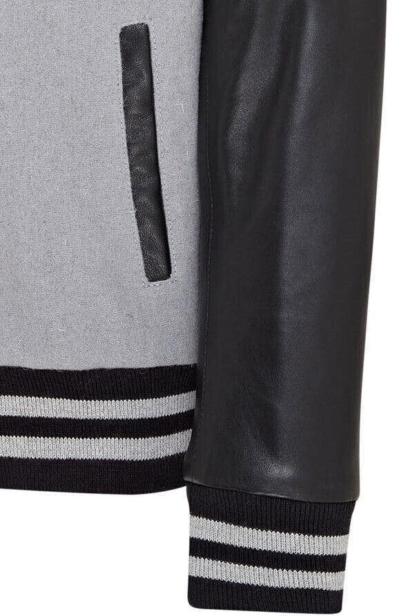 Infinity Leather Letterman Baseball Wool Leather Varsity Bomber Jacket - Genoa