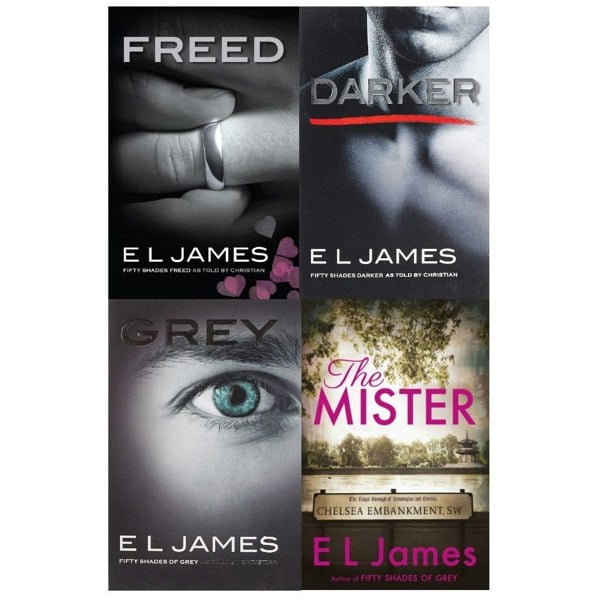 Fifty Shades of Grey & Mister 4 Book Set by E L James The Missus, The Mister, Freed, Darker, Grey