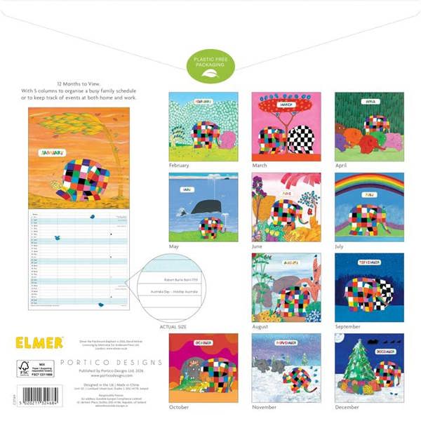 Elmer Family Planner 2027, Family Planners, Month To View, History & Literature, Gift