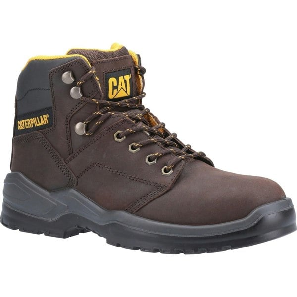 Caterpillar Mens Striver Lace Up Injected Leather Safety Boot - Brown