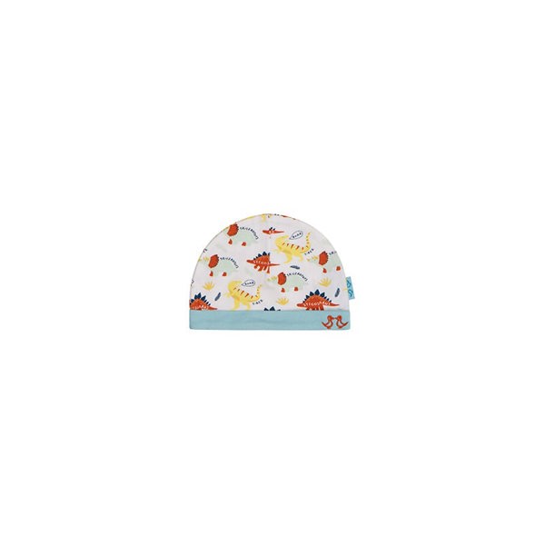 Luca and Rosa Dinosaur Print Yellow Baby Hat Set