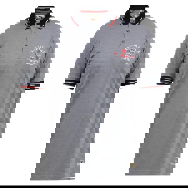 Duke Mens D555 Mersea Pique Embroidered Kingsize Polo Shirt - Grey Marl - 