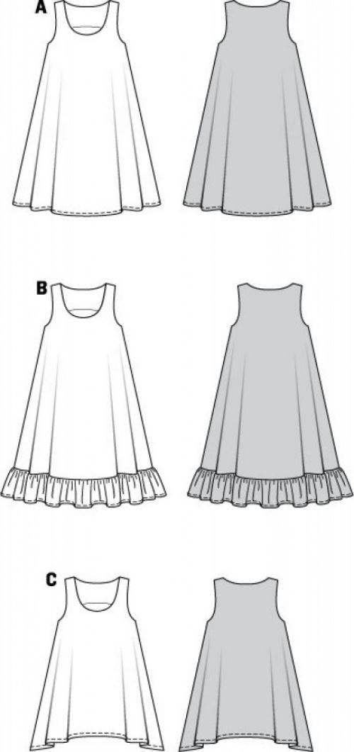 Burda Sewing Pattern 7390 Dresses and Tops For Women, Sizes: 10-20 - Easy