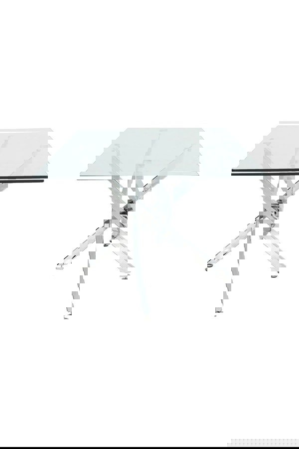 Living and Home Rectangle Clear Glass Top Coffee End Table - 120 x 60 x 45cm